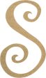 14  Decorative Wooden Curly Letter: S Discount