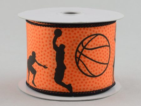 2.5  Basketball Ribbon (10 Yards) For Sale