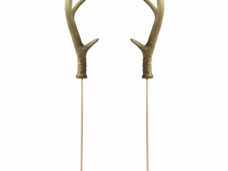 9  Deer Antlers On Stick (Set of 2) Online Hot Sale