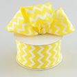 2.5  Canvas Chevron Ribbon: Yellow & White (10 Yards) For Cheap