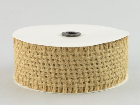 2  Woven Natural Jute Ribbon- Fringed Edge (10 Yards) Supply