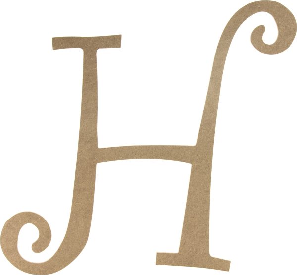 14  Decorative Wooden Curly Letter: H For Cheap