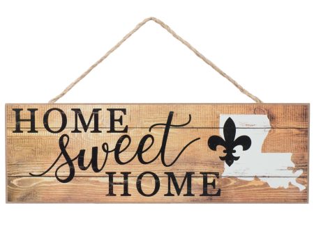 15  Wooden Sign: Home Sweet Louisiana For Sale