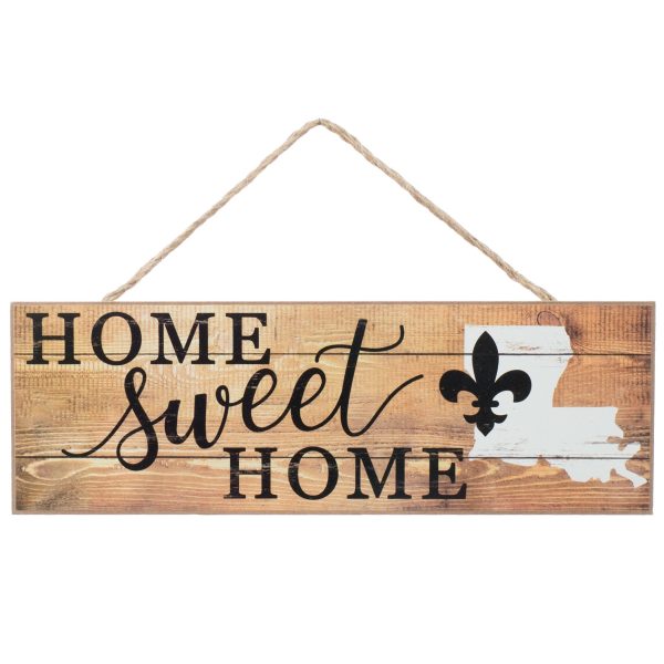 15  Wooden Sign: Home Sweet Louisiana For Sale