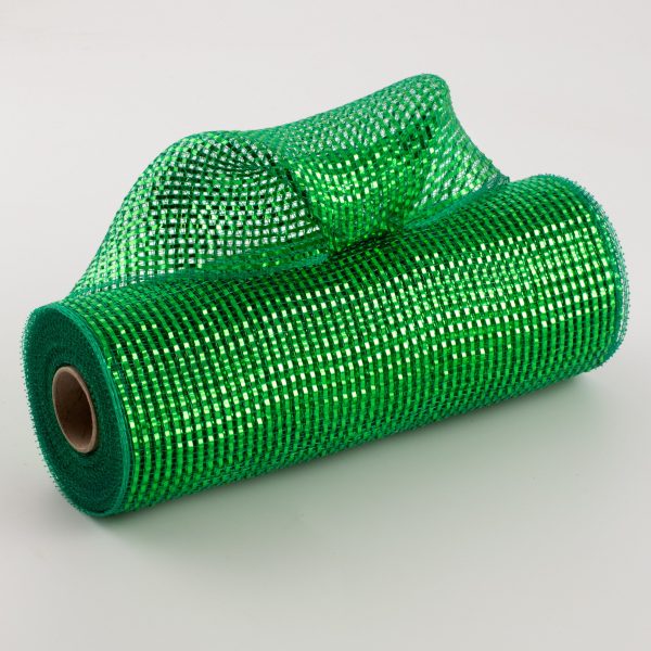 10  Poly Mesh Rolls: Deluxe Wide Foil Emerald Green Online