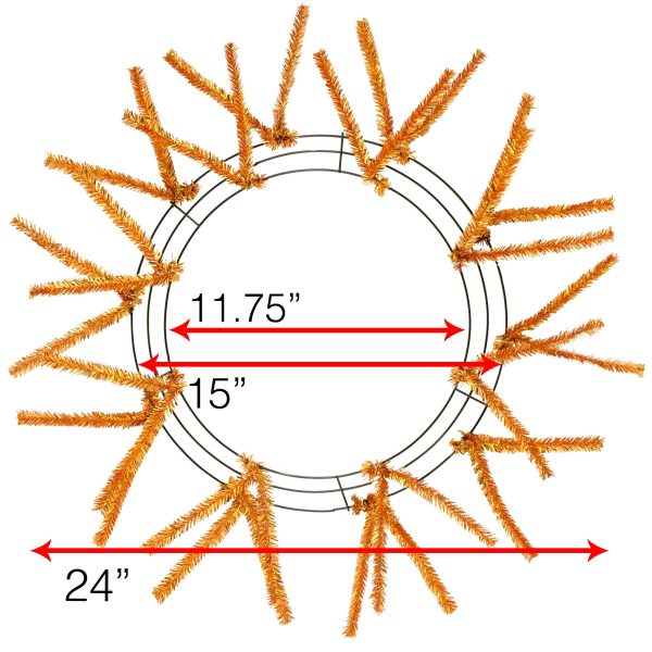 15-24  Tinsel Work Wreath Form: Metallic Copper For Discount