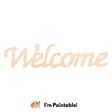 12  Wooden Word Cutout: Welcome on Sale