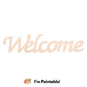 12  Wooden Word Cutout: Welcome on Sale