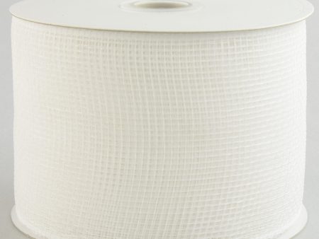 4  Poly Deco Mesh Ribbon: White For Cheap