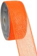 2.5  Poly Deco Mesh Ribbon: Metallic Orange Online Hot Sale