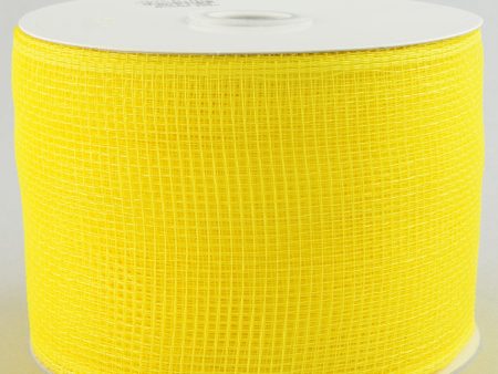 4  Poly Deco Mesh Ribbon: Yellow on Sale