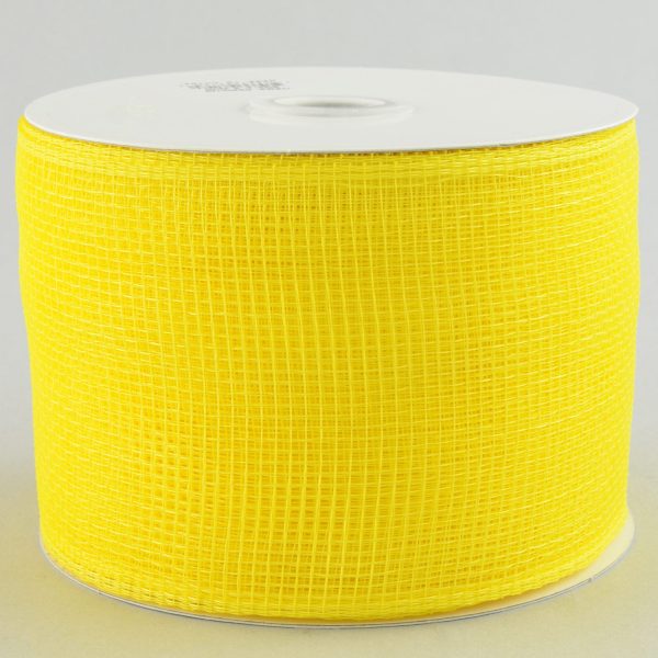 4  Poly Deco Mesh Ribbon: Yellow on Sale