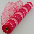 21  Poly Deco Mesh: Red & Pink Stripes (10 Yards) on Sale