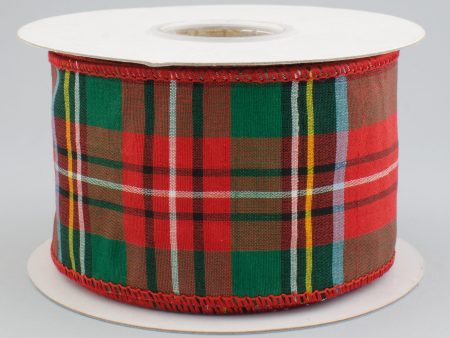 2.5  Taffeta Alford Plaid Ribbon (10 Yards) For Cheap