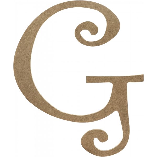 14  Decorative Wooden Curly Letter: G Sale