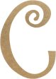 14  Decorative Wooden Curly Letter: C Cheap