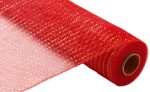 21  Poly Deco Mesh: Metallic Red & Gold on Sale