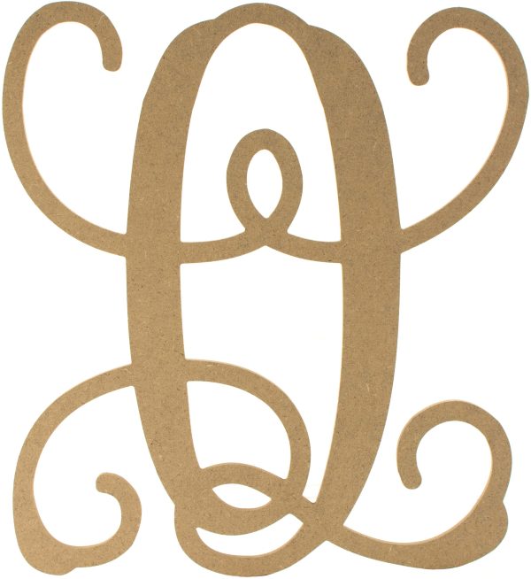 12  Wood Letter Vine Monogram: Q Fashion