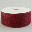 2.5  Poly Deco Mesh Ribbon: Burgundy For Cheap