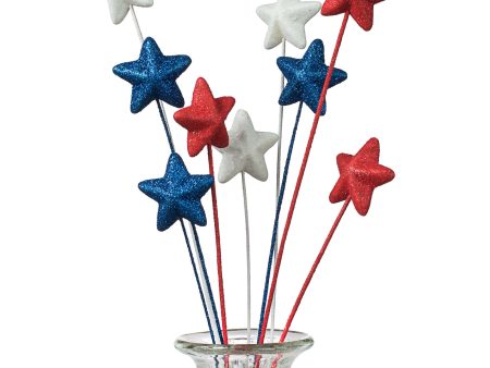 50MM Foam Star Picks: Red, White, Blue (Set of 9) Online now