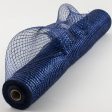 21  Poly Mesh Roll: Metallic Navy Blue Fashion