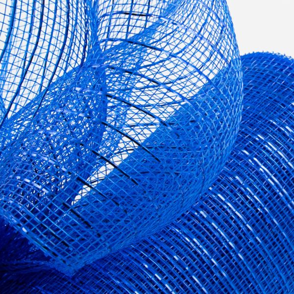 10  Poly Deco Mesh: Metallic Royal Blue Fashion