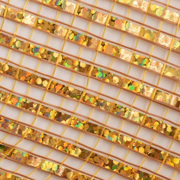 10  Poly Mesh Rolls: Deluxe Wide Antique Gold Foil Online now