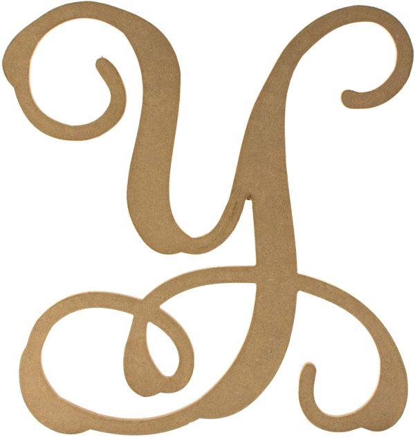 12  Wood Letter Vine Monogram: Y Sale