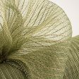 21  Poly Jute Deco Mesh: Natural & Moss Green Thin Stripe (10 Yards) Sale