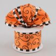 2.5  Halloween Swirls Ribbon (10 Yards) Online