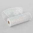 10  Poly Mesh Rolls: Deluxe Wide White Laser Silver Foil For Cheap