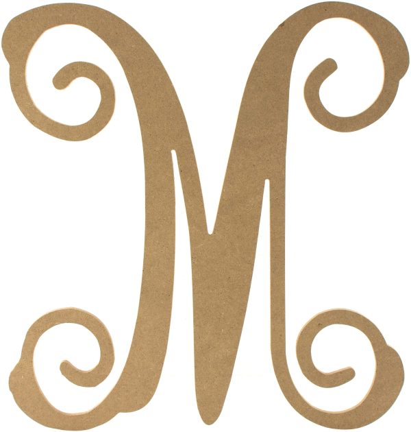 12  Wood Letter Vine Monogram: M Discount