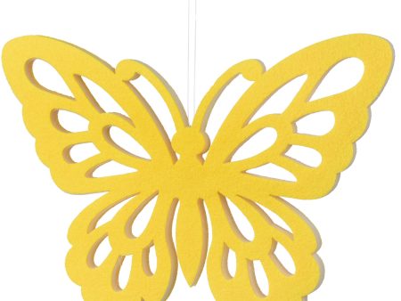 12  Foam Butterfly Ornament: Yellow Online Hot Sale