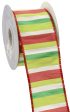 2.5  Faux Dupioni Christmas Stripe (10 Yards) For Cheap