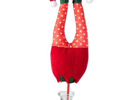 7.5  Elf Leg Pick: Red Polka Dots Hot on Sale