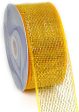 2.5  Poly Deco Mesh Ribbon: Metallic Gold For Discount