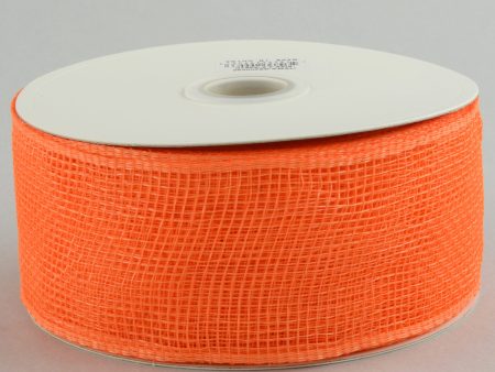 2.5  Poly Deco Mesh Ribbon: Orange For Discount