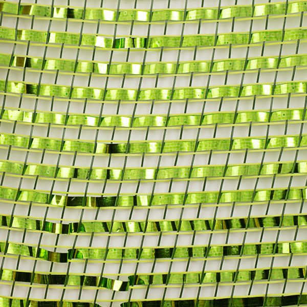 10  Poly Mesh Roll: Deluxe Wide Lime Foil Moss Apple With Lime Sale