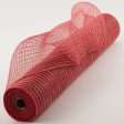 21  Poly Jute Deco Mesh: Natural & Red Thin Stripe (10 Yards) Sale