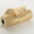 10  Poly Mesh Rolls: Deluxe Wide Cream With Gold Foil Fashion