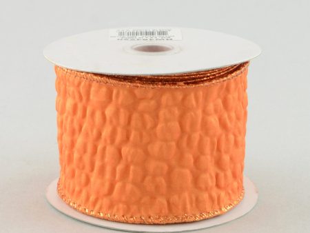 2.5  Textured Orange Ribbon (10 Yards) Online