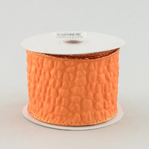 2.5  Textured Orange Ribbon (10 Yards) Online