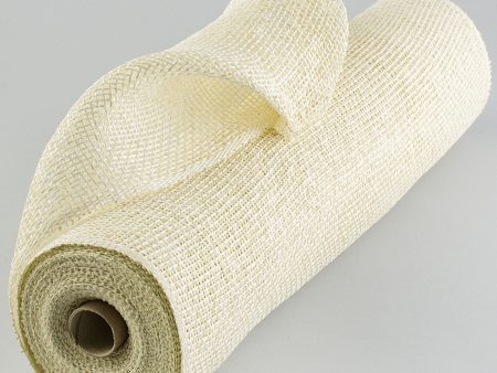 21  Poly Burlap Mesh: Cream Cheap