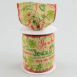 4  Faux Burlap Christmas Songs Ribbon: Red & Green (10 Yards) Sale