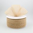 2.5  Poly Jute Deco Mesh Ribbon: Natural (25 Yards) Supply