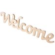 12  Wooden Word Cutout: Welcome on Sale