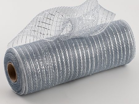 10  Poly Deco Mesh: Metallic Silver For Cheap