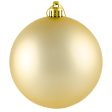 100MM Round Smooth Metallic Ball Ornament: Matte Gold For Sale