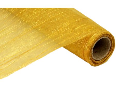 17  Crinkle Fabric Roll: Metallic Gold (5 Yards) Online Hot Sale