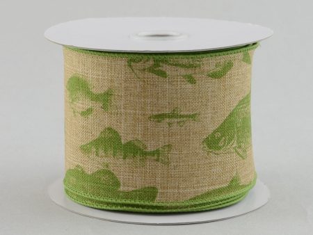 2.5  Tan Canvas Fish Ribbon (10 Yards) Sale